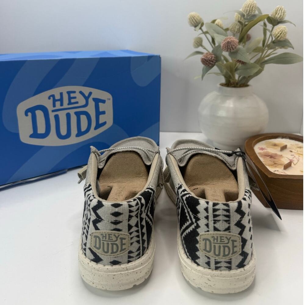 New Hey Dude Wally Funk Jacquard Slip-On Casual Loafers Gray Men's 8 NWB - Picture 4 of 10